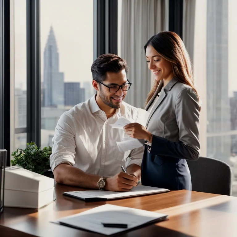 Handshake over apartment keys and contract